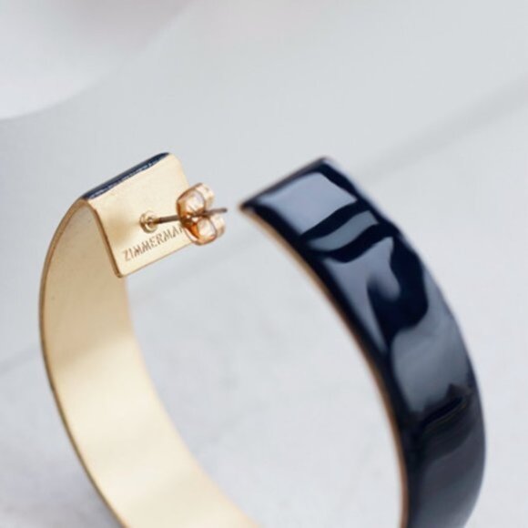 Zimmermann Enamel Hoop Earrings - Picture 2 of 2